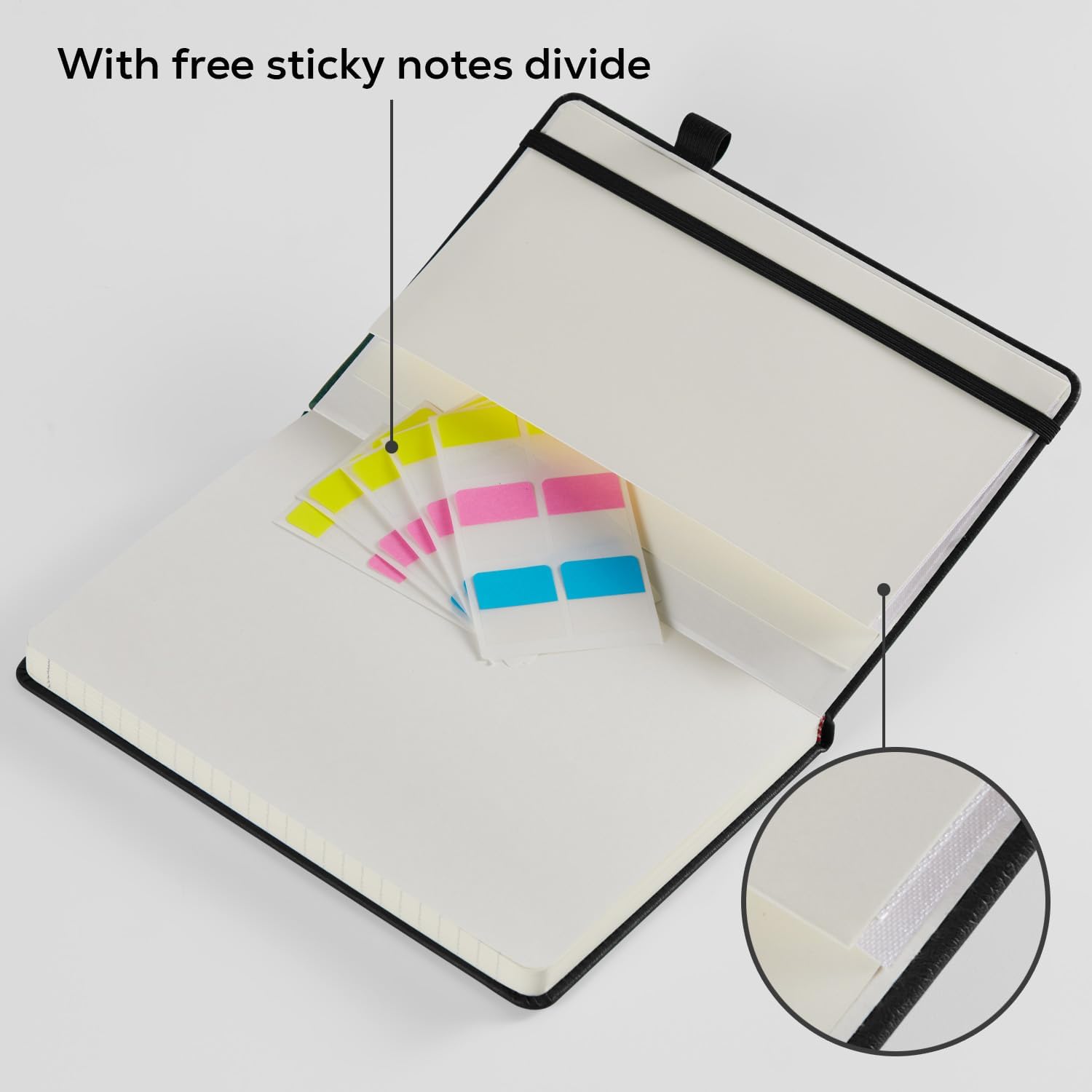 2 Pack Journal Notebook for Women Men, 160 Pages per Pack, A5 (5.7'' x 8.4") Hardcover Journaling Notebook College Ruled for Writing Work, 100GSM Paper, Black & Dark Purple, School Office Supplies