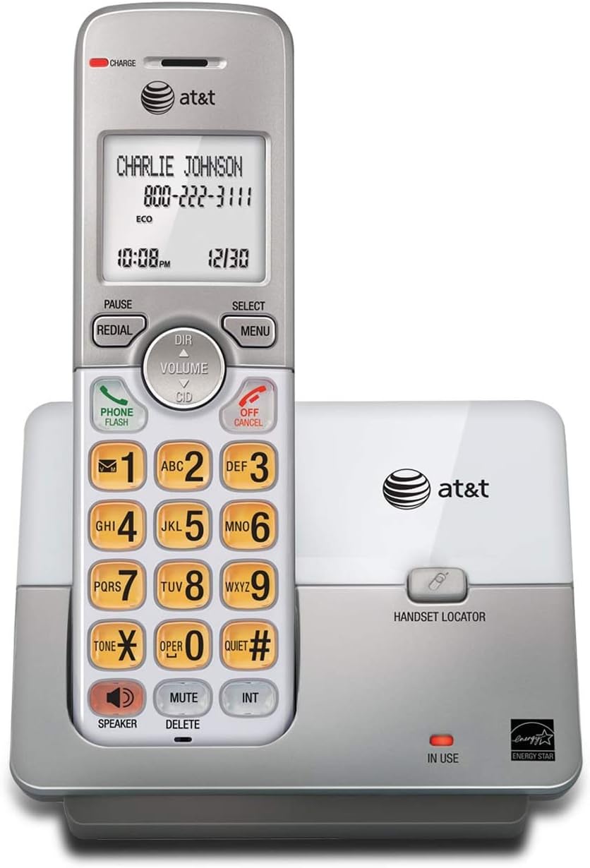 DECT 6.0 3 Cordless Phones with Caller ID, Handset Speakerphones, White and Grey