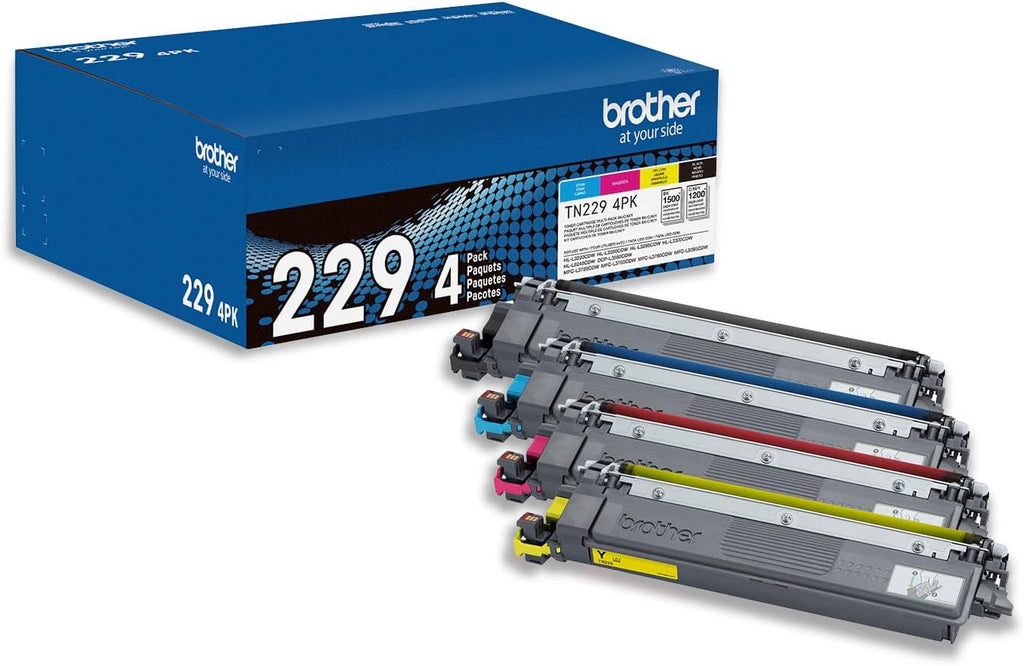 Genuine TN2294PK Standard Yield Black, Cyan, Magenta and Yellow Toner Cartridges