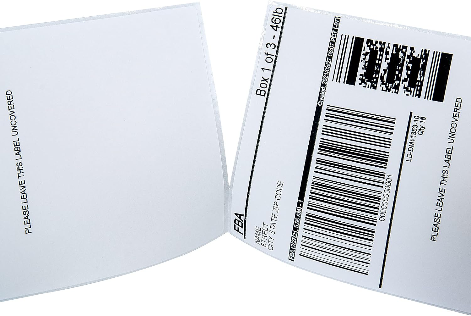 6000 Fanfold 4" x 6" Direct Thermal Shipping Labels, with Perforated Line for Thermal Printers - Compatible with Zebra & Rollo Printer