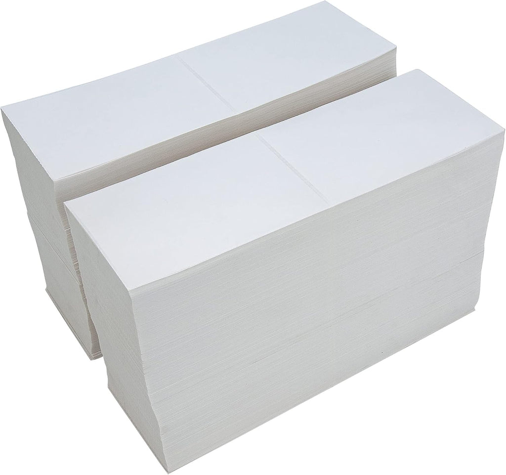 6000 Fanfold 4" x 6" Direct Thermal Shipping Labels, with Perforated Line for Thermal Printers - Compatible with Zebra & Rollo Printer