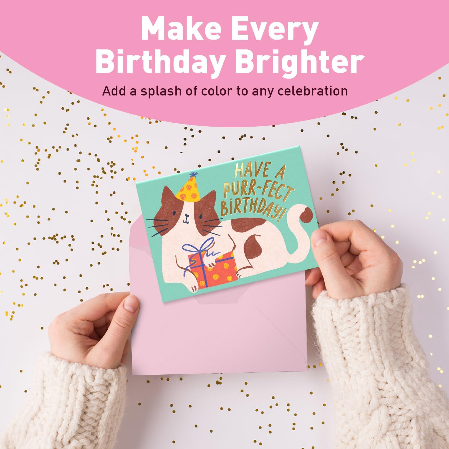 Happy Birthday Cards with Envelopes and Assortment Box – Variety Set of 50 Assorted Birthday Notes. Perfect Bulk Pack for Celebrations, Office, Friends, Family, and Special Occasions-4x5.5"