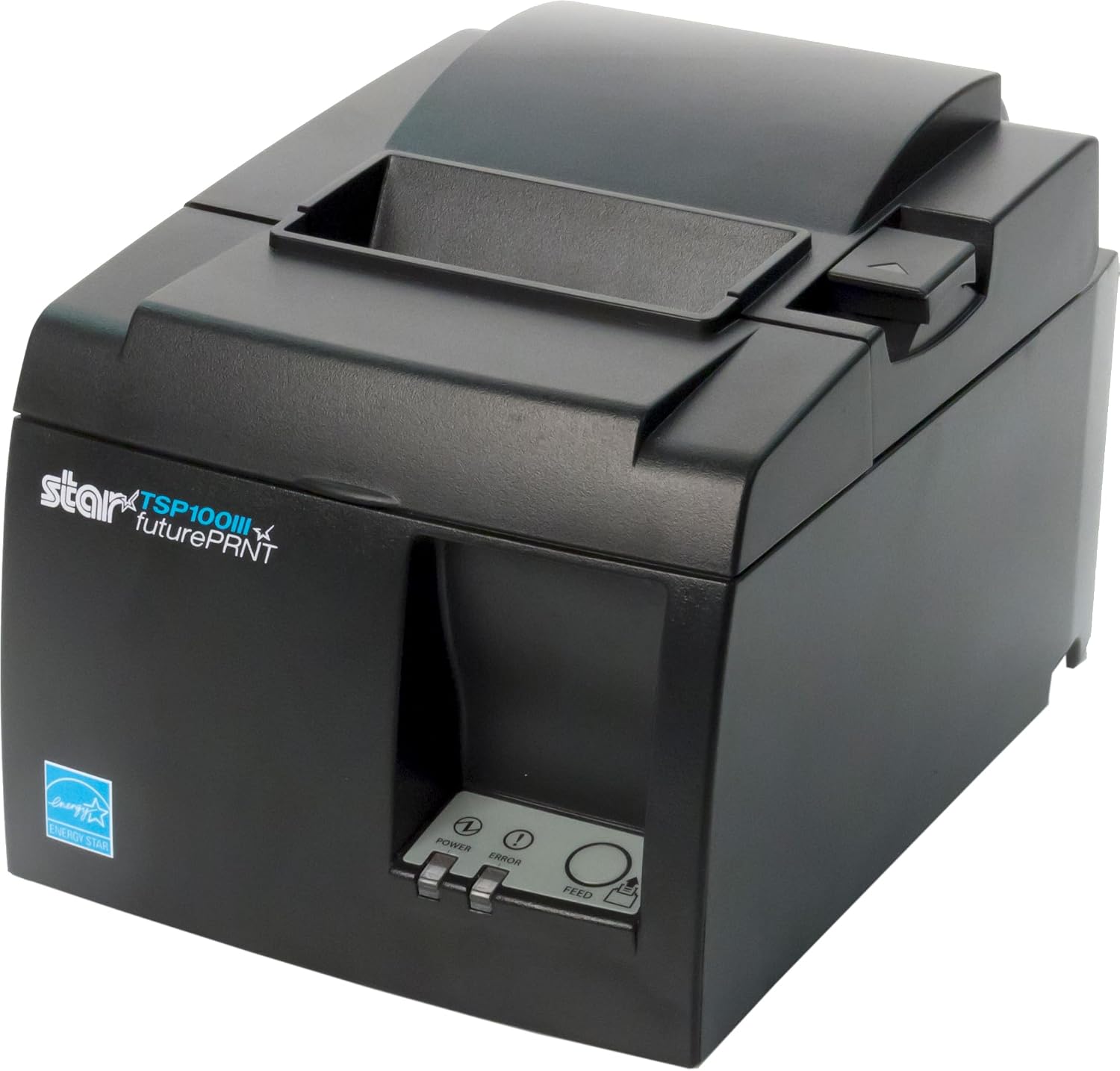 Micronics 39472110 Model TSP143IIIBi Thermal Printer, Auto-Cutter, Bluetooth, iOS, Android/Windows, Power Supply, Gray