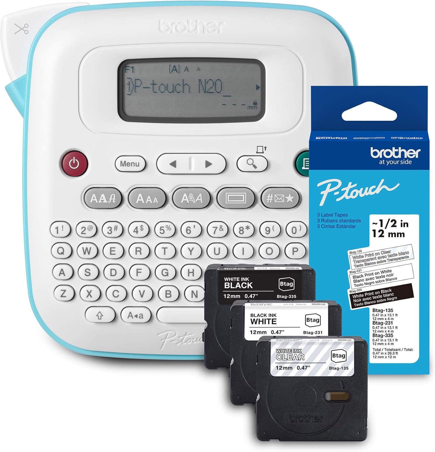 PTN20 Label Maker and BTAG 3M01 Tape (3 Pack)