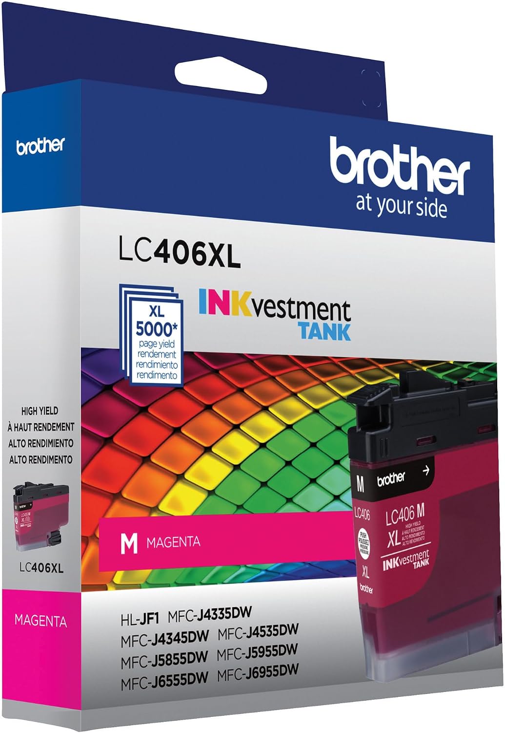 Genuine LC406XLMS High-Yield Ink Cartridge, Magenta | Prints up to 5,000 pages, Compatible with MFC-J4335DW, MFC-J4335DWXL, MFC-J4345DWXL, MFC-J4535DW, and MFC-J4535DWXL.