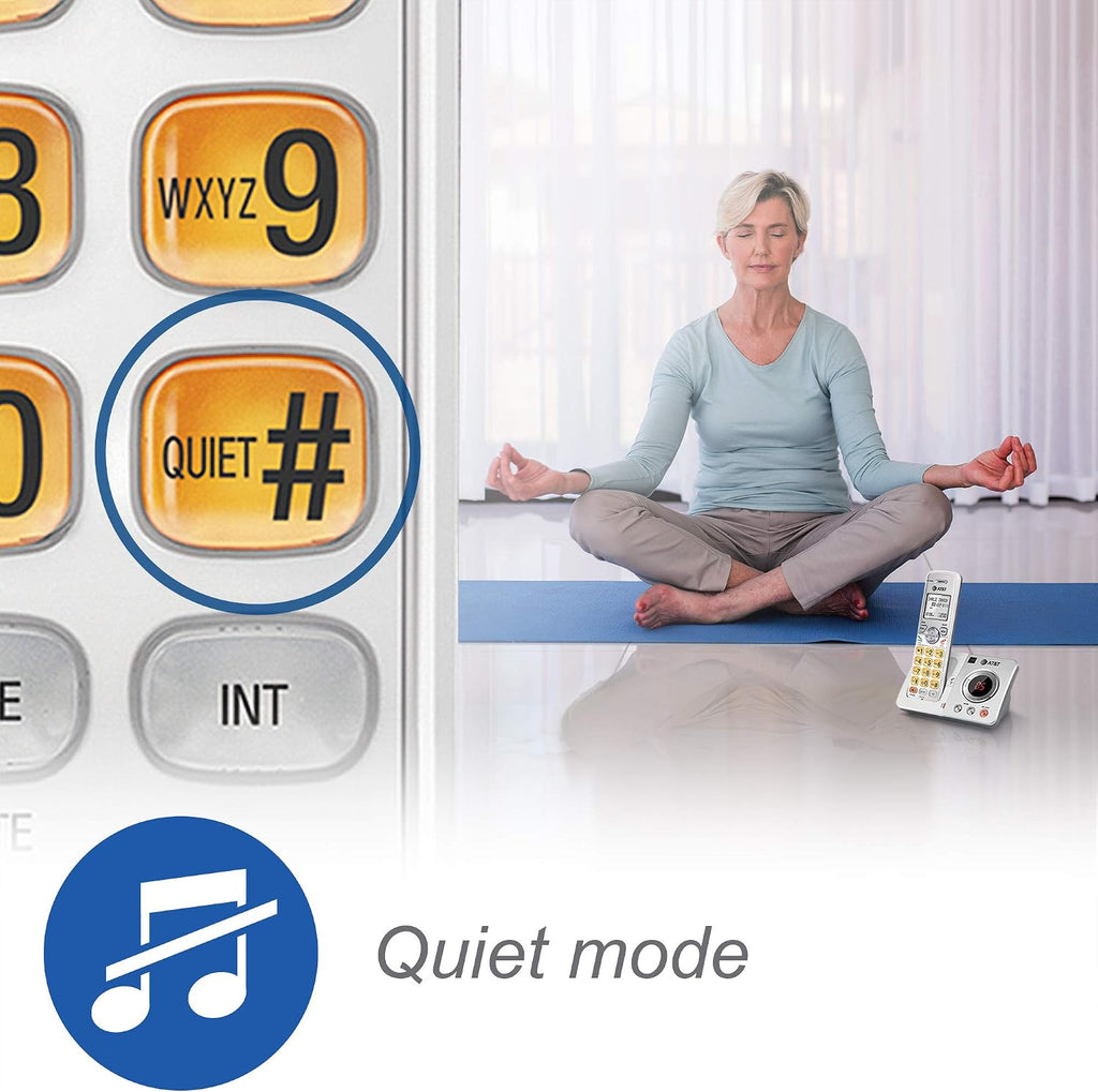 DECT 6.0 3 Cordless Phones with Caller ID, Handset Speakerphones, White and Grey