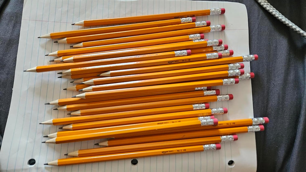 Basics Woodcased Classroom #2 Pencils with Erasers, Pre-sharpened, HB Lead, Value Pack of 30 count, Orange