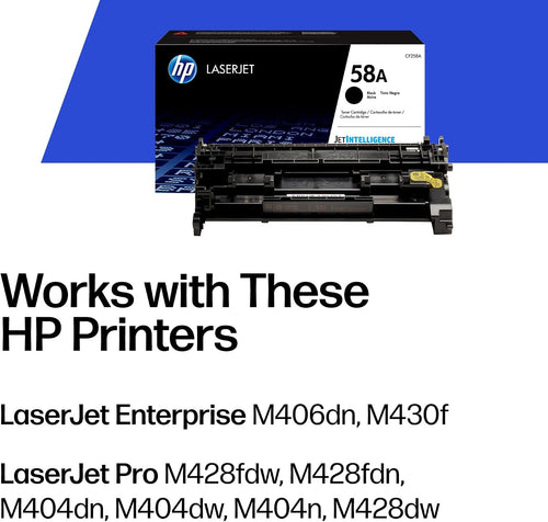 58A (CF258A) Black Original Toner Cartridge (Pack of 2)