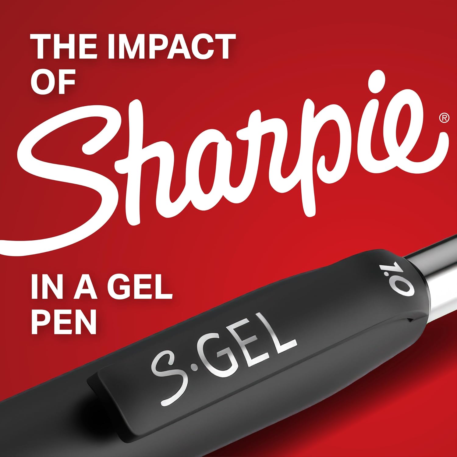 S-Gel, Gel Pens, Medium Point (0.7mm), Black Ink Gel Pen, 12 Count