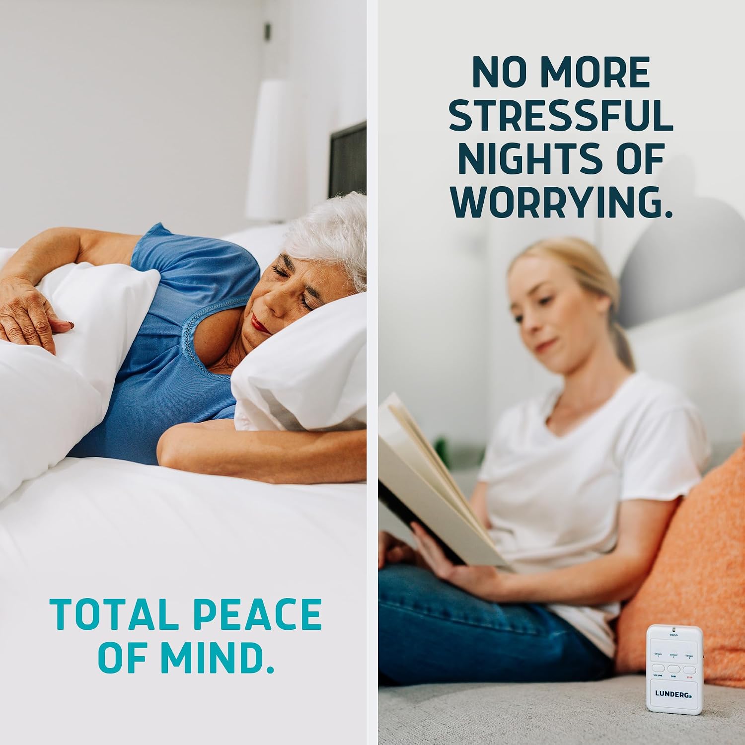 Under Mattress Bed Alarm for Elderly - Invisible & Wireless Sensor Pad with Early Alert & Pager - Our Most Advanced Fall Prevention System for Dementia, Ideal for Loved Ones who Refuse Help