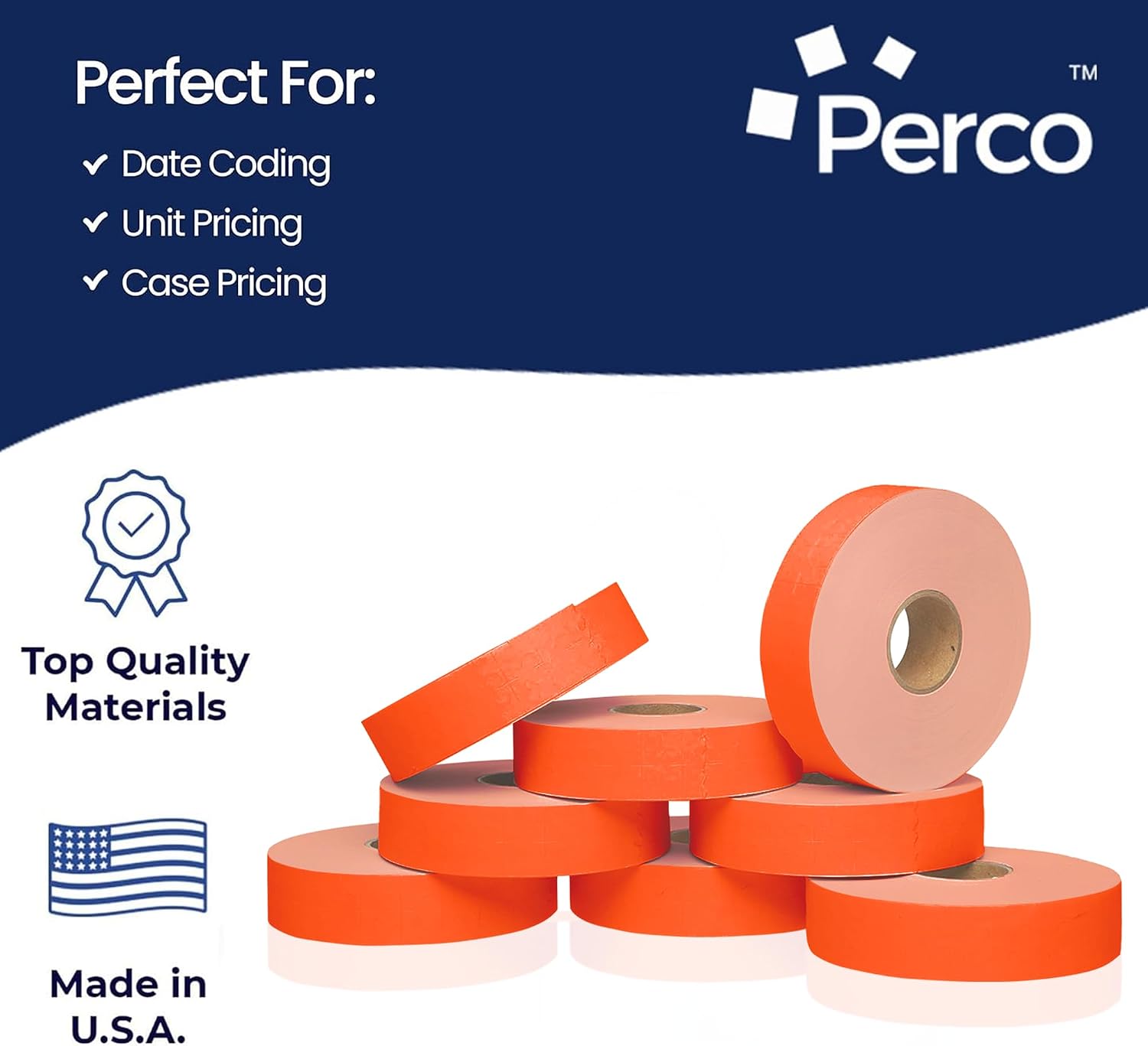 Fluorescent Red Pricing Labels for Monarch 1131 Price Gun – 8 Sleeves, 64 Rolls Value Pack - 160,000 Price Marking Labels – with Ink Rolls Included