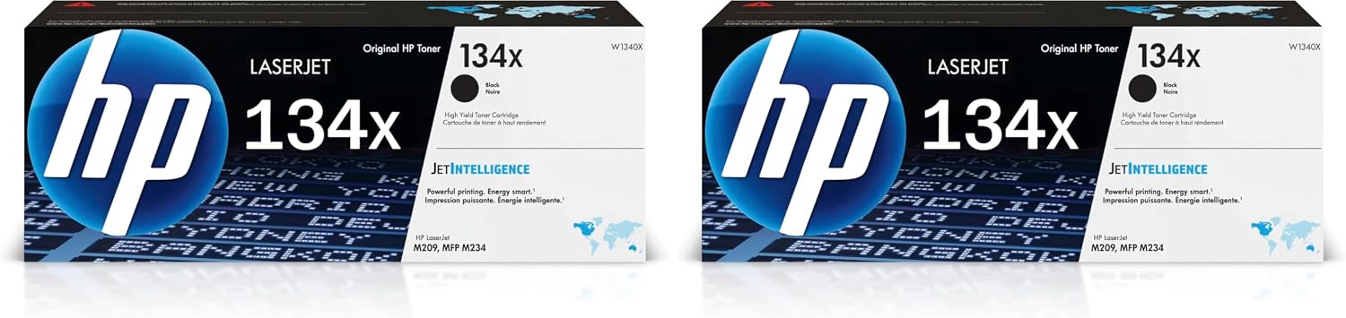 134X | High Yield Toner Cartridge | Black | W1340X (Pack of 2)