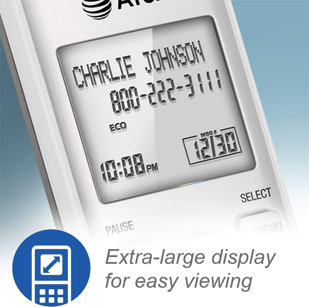 DECT 6.0 3 Cordless Phones with Caller ID, Handset Speakerphones, White and Grey