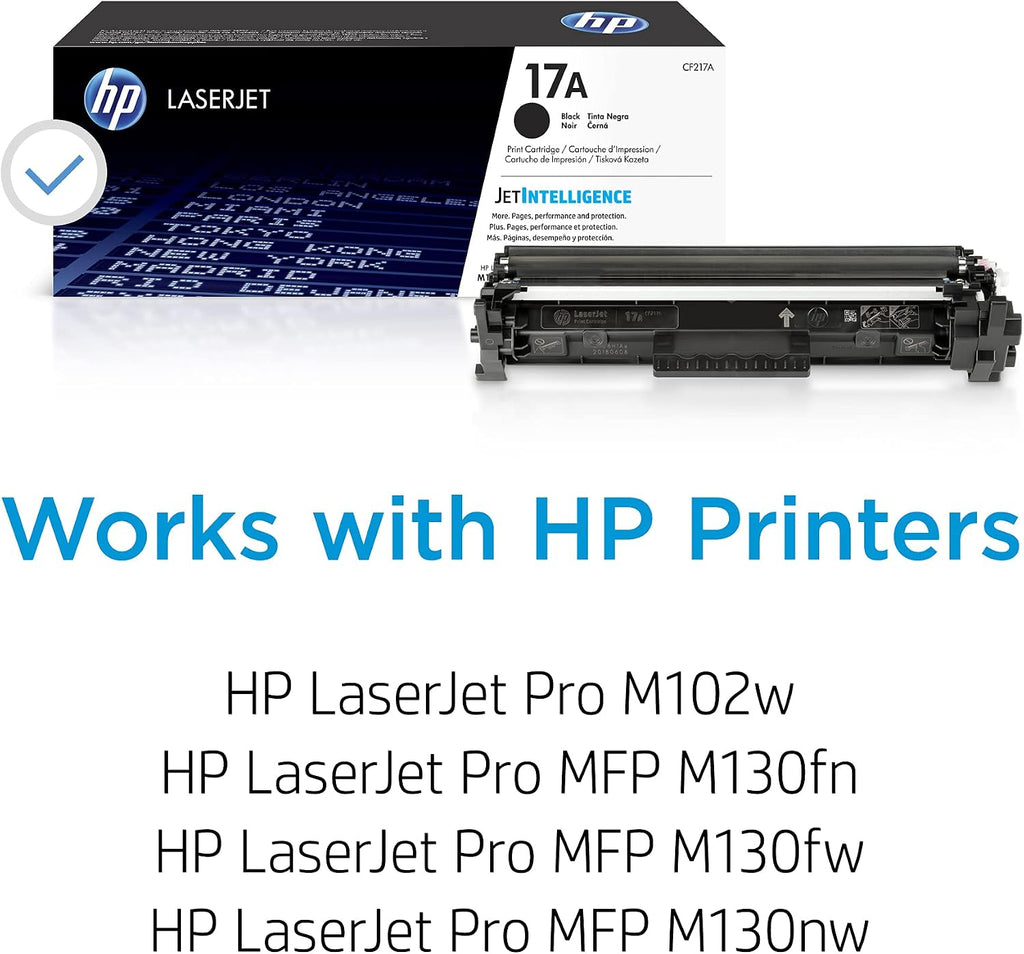 17A CF217A Toner-Cartridge Black Works with LaserJet Pro M102, M130 (Pack of 2)