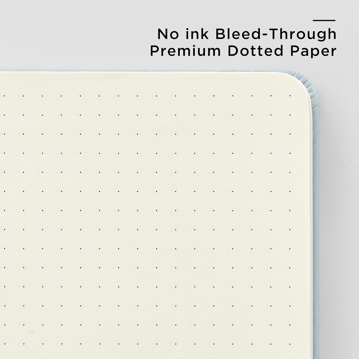 And Per Se Dotted Journal Notebook with Pattern, A5 Leather Hardcover, 160 Pages 100 GSM Thick Paper Bullet Journal with vegan Leather Cover Lay Flat 3 Sticker Sheets & Expandable Pocket - 5.7" x 8"（Light Blue）
