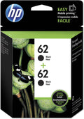62 | 2 Ink Cartridges | Black | Works with Envy 5500 Series, 5600 Series, 7600 Series, OfficeJet 200, 250, 258, 5700 Series, 8040 | C2P04AN