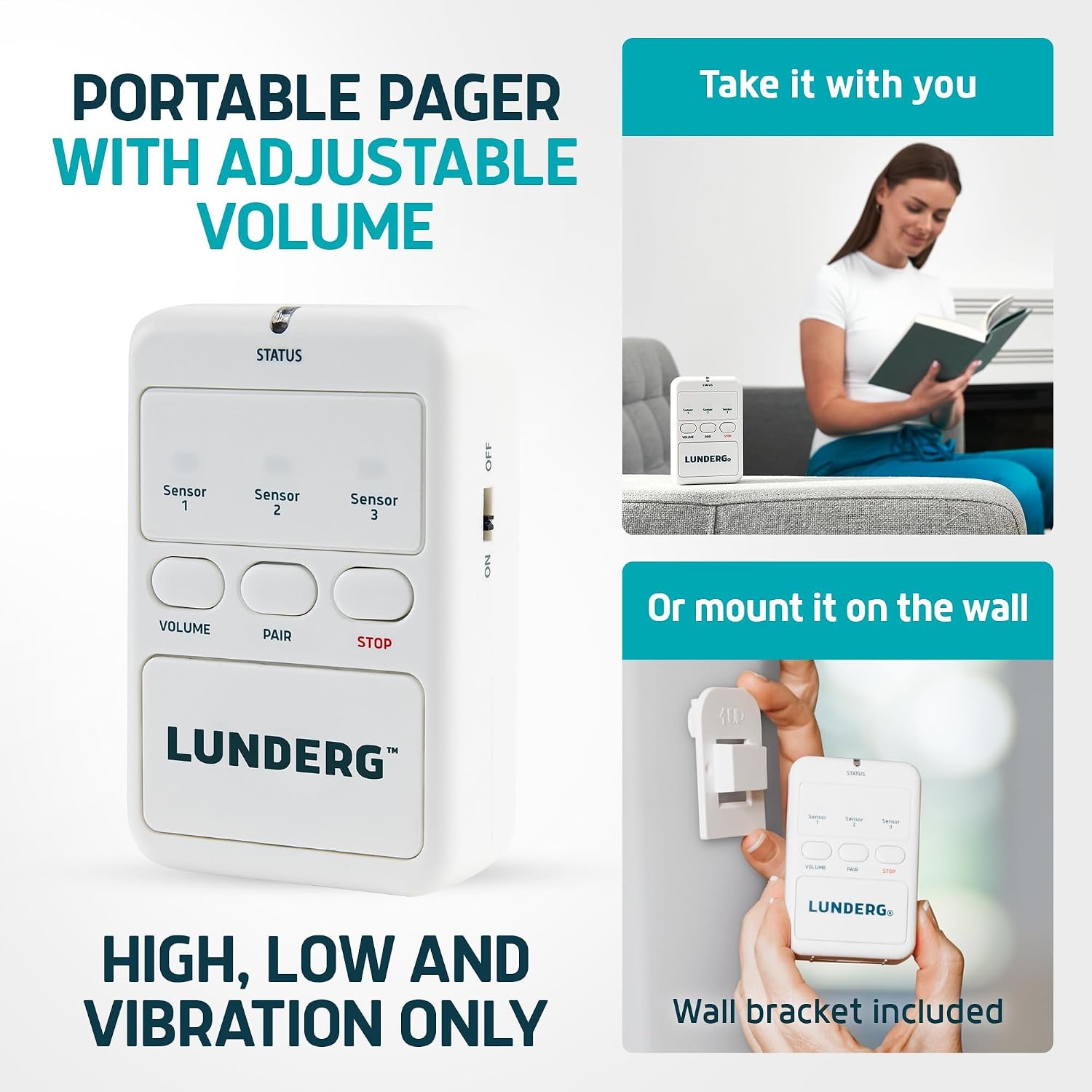 Wireless Early Alert Bed & Chair Alarm Set for Elderly - Alerts Caregivers Before They Get Up, No in-Room Alarm to Frighten Your Loved One, Fall Prevention for Dementia Care, US Company