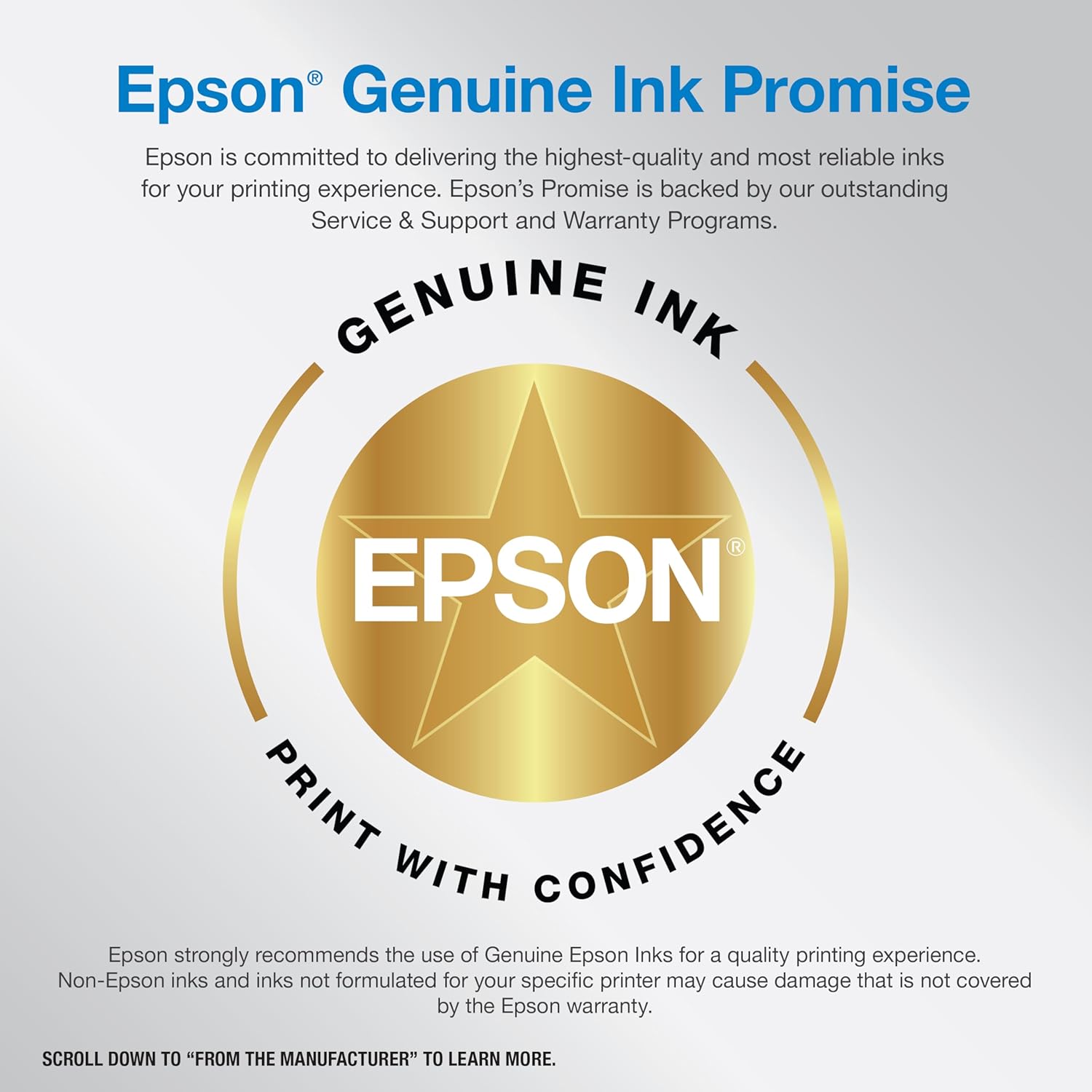 EcoTank ET-4950 Wireless All-in-One Color Supertank Printer with up to 3 Years of Ink Refillable Tanks, Perfect for Office, 18 PPM, 2.4" Colorful Touchscreen, Auto Document Feeder - White