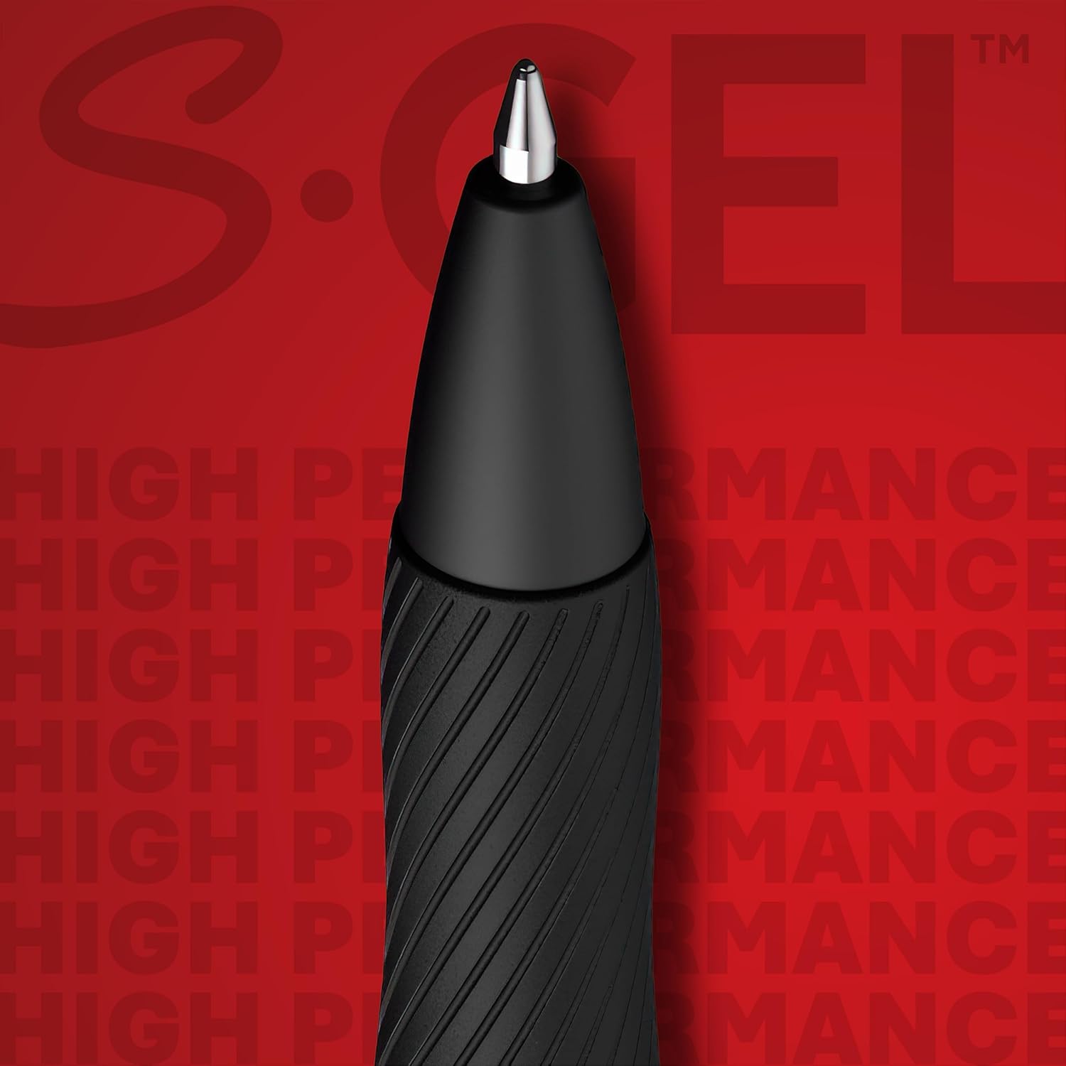 S-Gel, Gel Pens, Medium Point (0.7mm), Black Ink Gel Pen, 12 Count