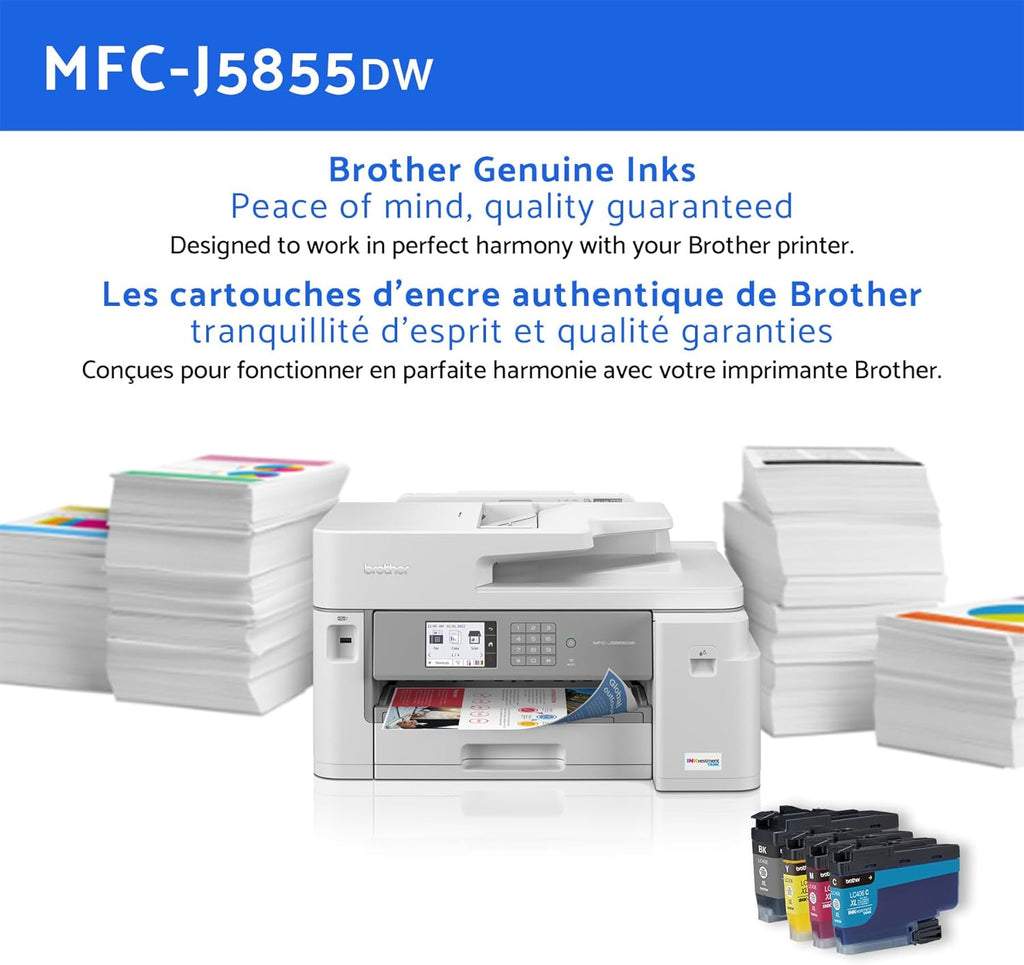 MFC-J5855DW INKvestment All-in-One Wireless Colour Inkjet A3 Printer with Scanner,Copier and Fax Printing, 30 ppm Speed, 3.5" Touchscreen, Mobile Connectivity