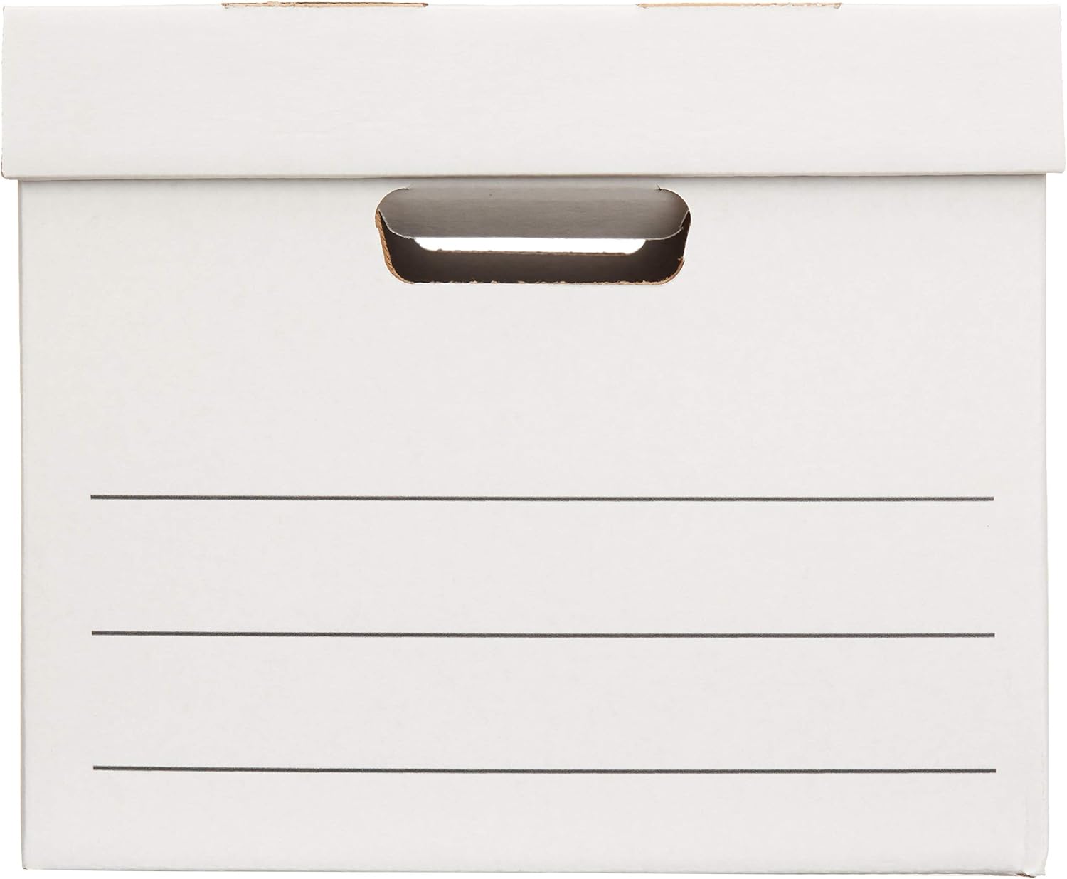 Basics Medium Duty Storage Filing Box with Lift-Off Lid - Pack of 12, Letter / Legal Size