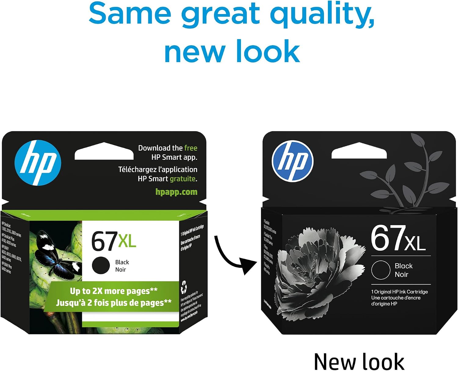 Original 67XL Black High-Yield Ink Cartridge | Works with DeskJet 1255, 2700, 4100 Series, Envy 6000, 6400 Series | Eligible for Instant Ink | 3YM57AN