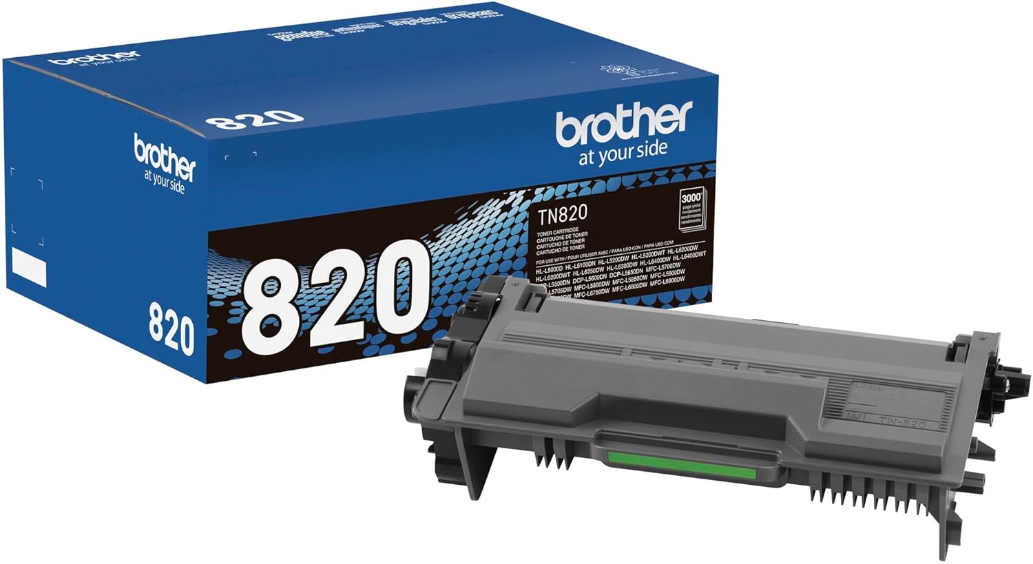 Genuine Toner Cartridge, TN820, Replacement Black Toner, Page Yield Up To 3,000 Pages, Dash Replenishment Cartridge