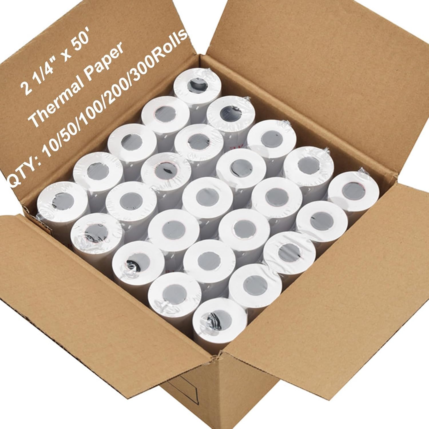 5 Rolls 3 1/8 x 230ft Thermal Paper Receipt Rolls Cash Register POS Paper fits Credit Card Terminals, 80mm Thermal Receipt Paper