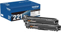 Original TN221 2PK Standard Yield Black Toner Cartridge Value Pack (2), Original Toner Replacement cartridges, Toner for Laser Printers HL-3140CW, HL-3170CDW, MFC-9130CW, and More