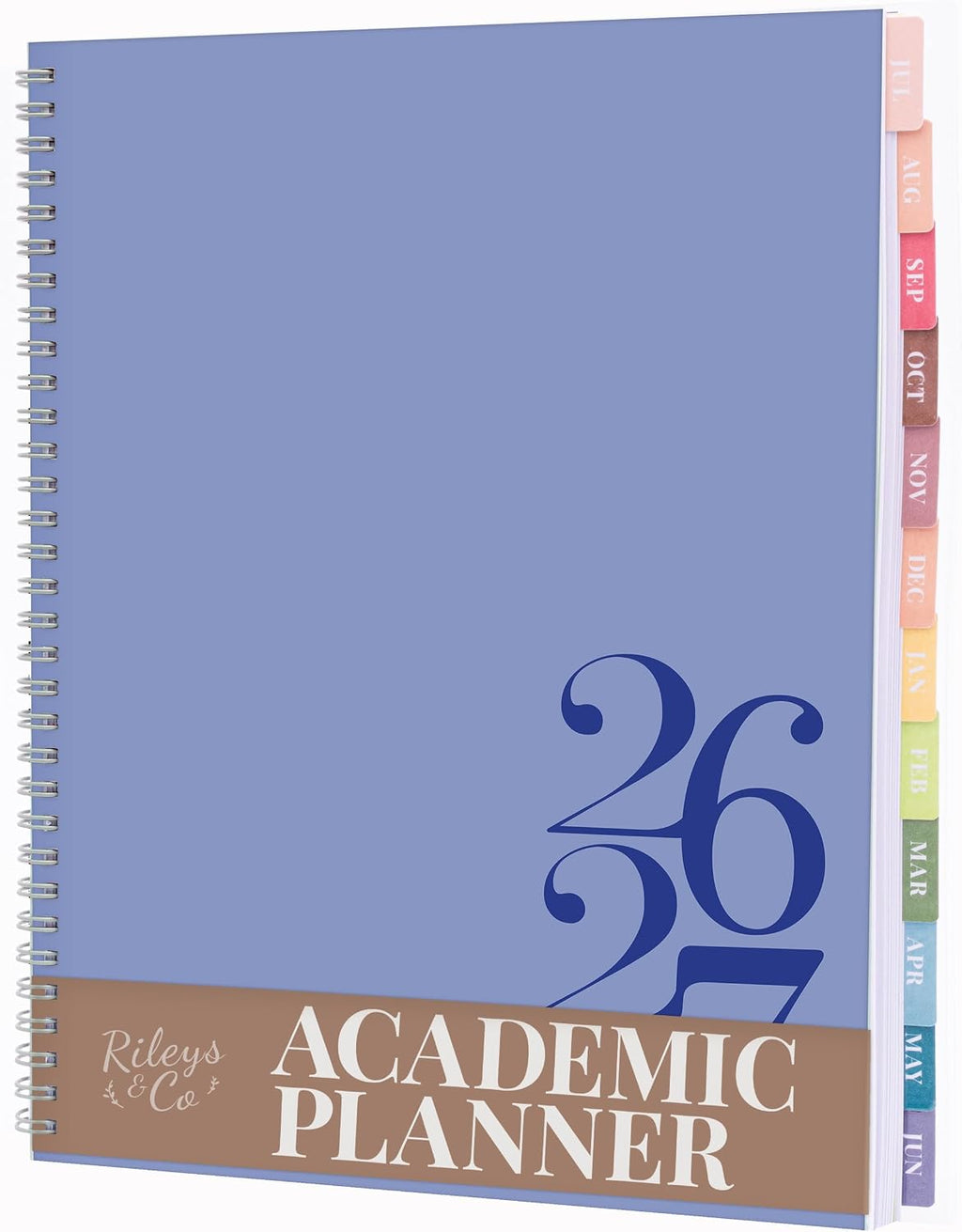 Rileys Academic Planner 2025-2026, Daily, Weekly & Monthly Planner, July 2025 - June 2026, Student Notes Pages, Twin-Wire Binding, Weekly Agenda for School & Work (20 x 15 cm, Black)