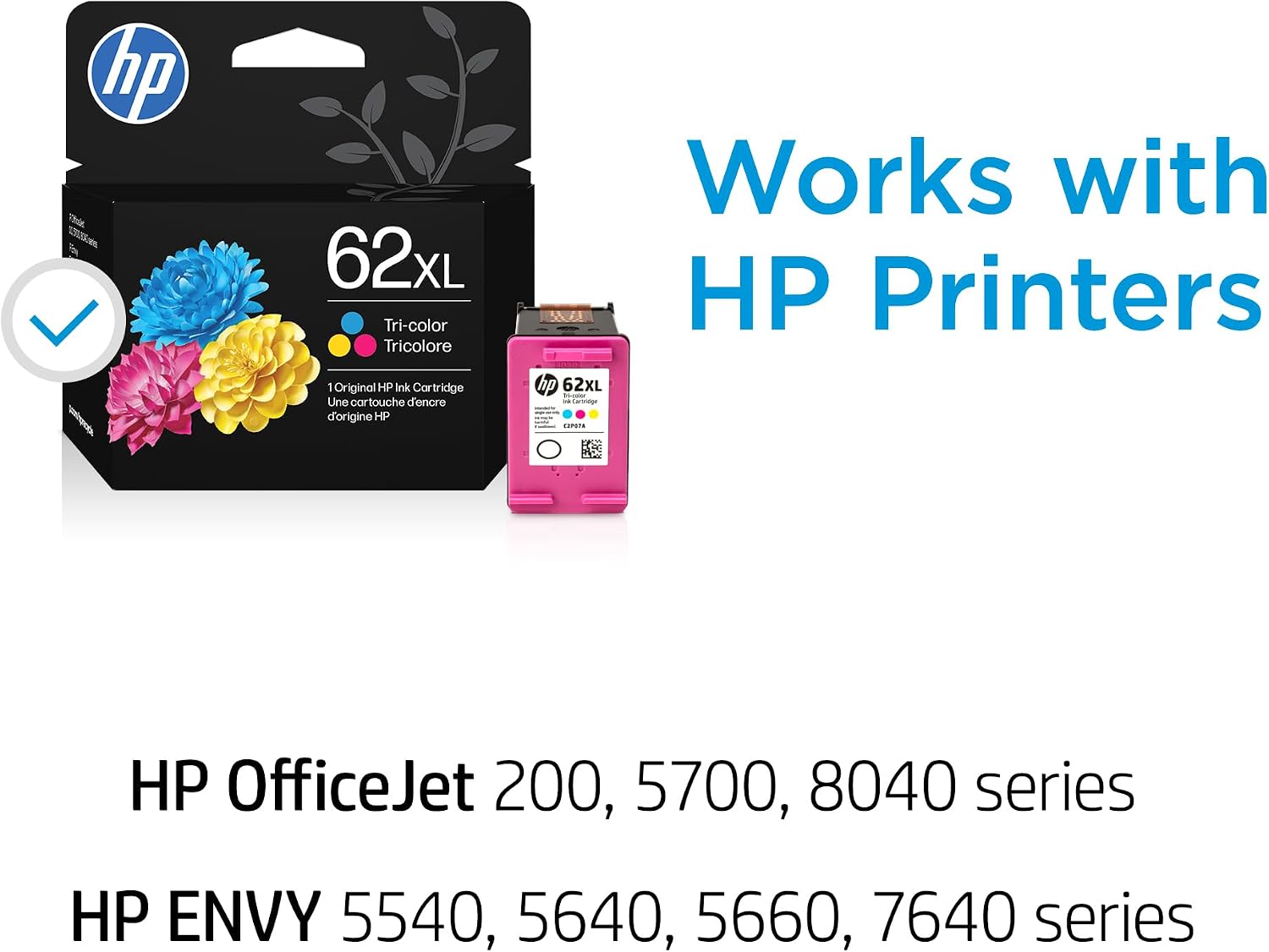 C2P07AN ( 62XL) High-Yield Ink, 415 Page-Yield, Tri-Color