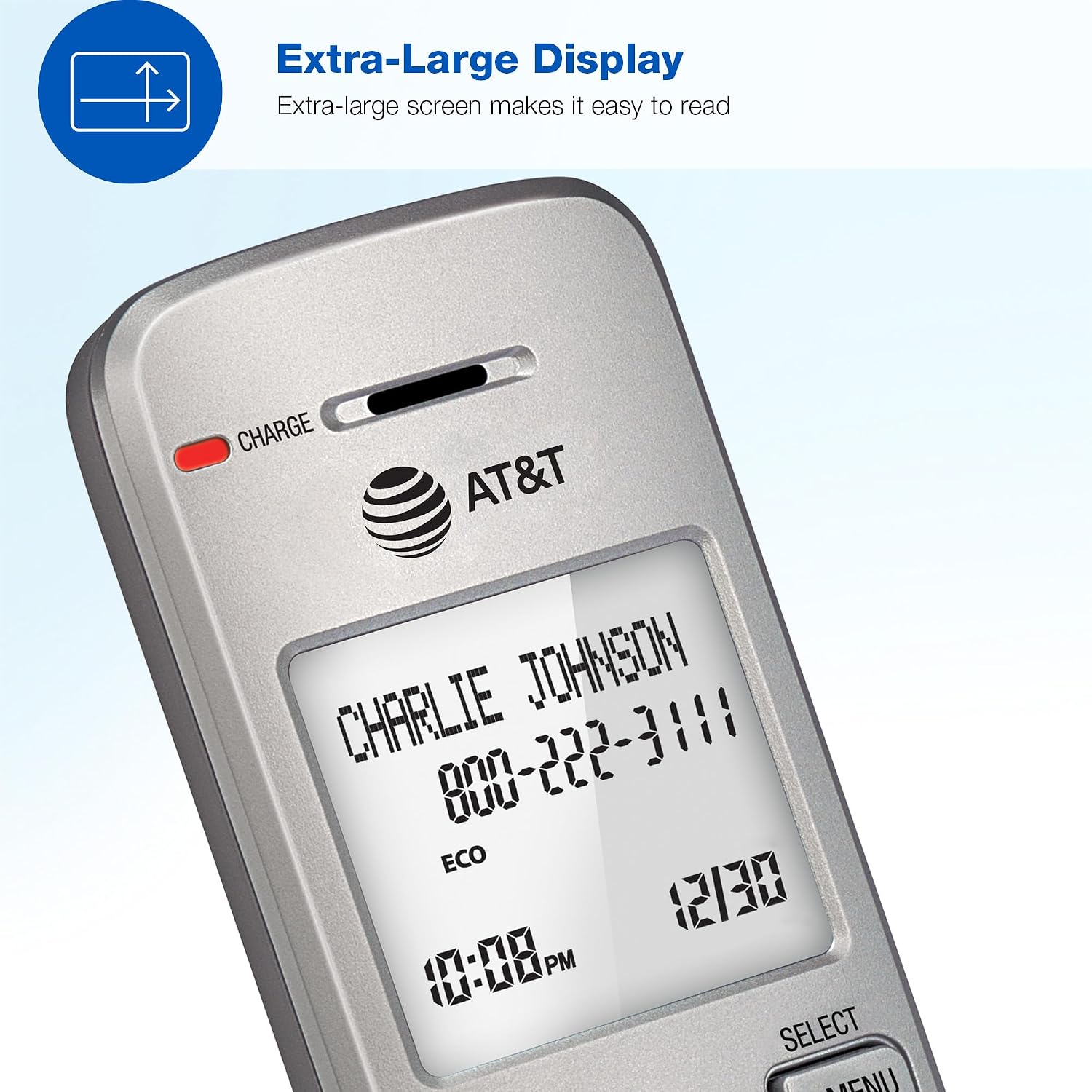 4-Handset DECT 6.0 Cordless Home Phone with LCD Display, Lighted Keypad, Caller ID/Call Waiting, Simulated Full-Duplex Handset Speakerphone, Eco Mode, Voicemail Key, Quiet Mode, Intercom, EL51403