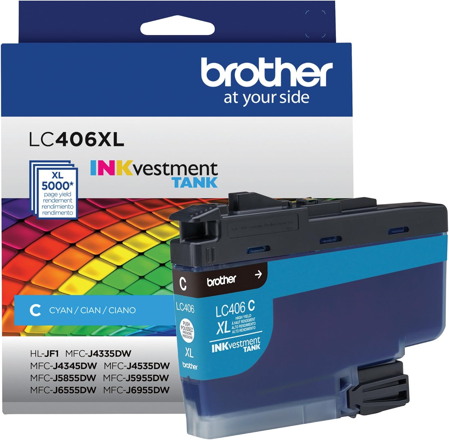 Genuine LC406XLCS High-Yield Cyan Ink Cartridge