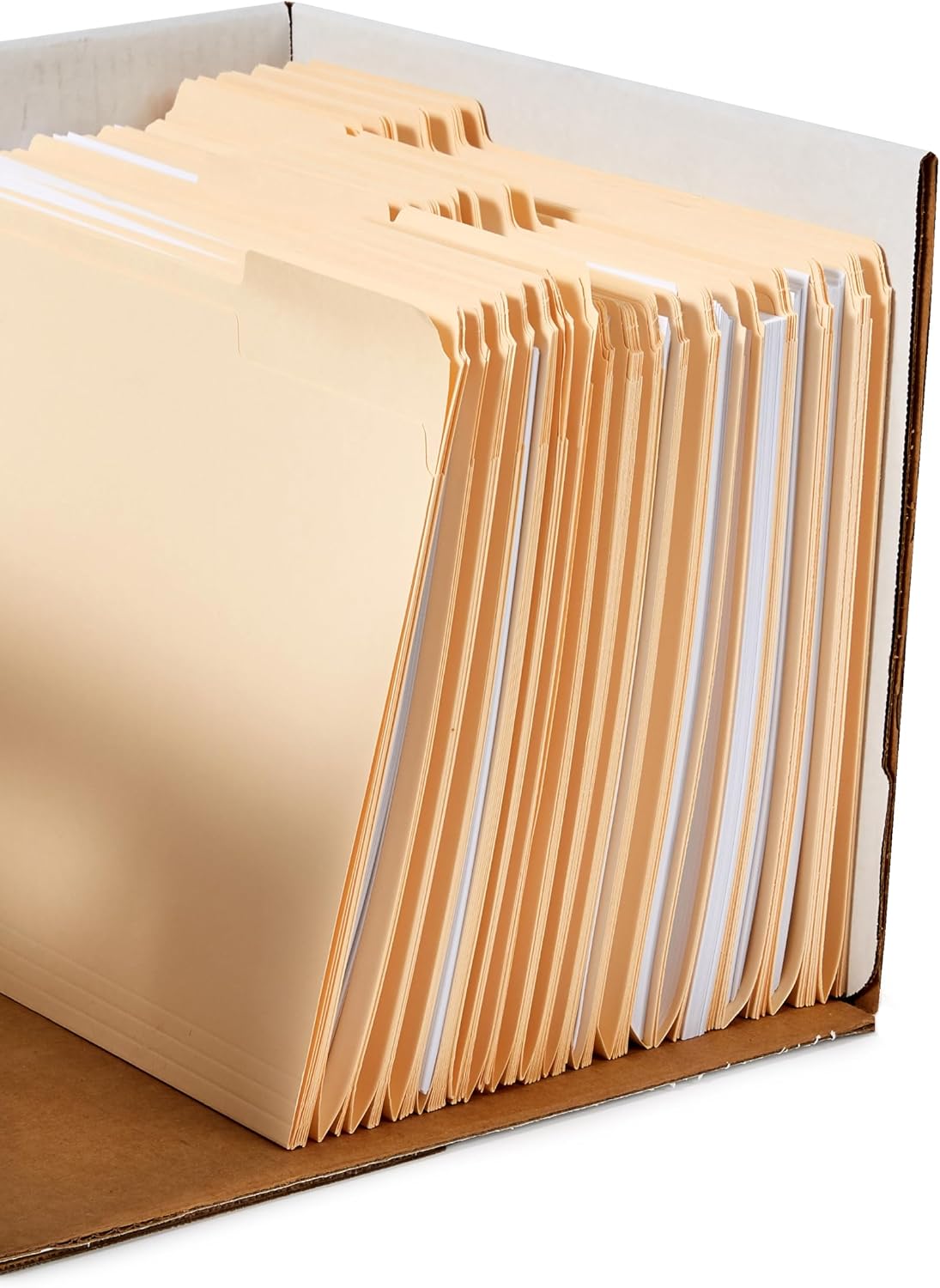Basics Medium Duty Storage Filing Box with Lift-Off Lid - Pack of 12, Letter / Legal Size