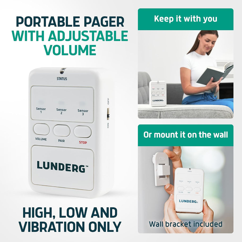 Wireless Early Alert Bed Alarm System for Elderly - Alerts Caregivers Before They Get Up, No in-Room Alarm to Frighten Your Loved One, Fall Prevention for Dementia Care, Trusted US Company