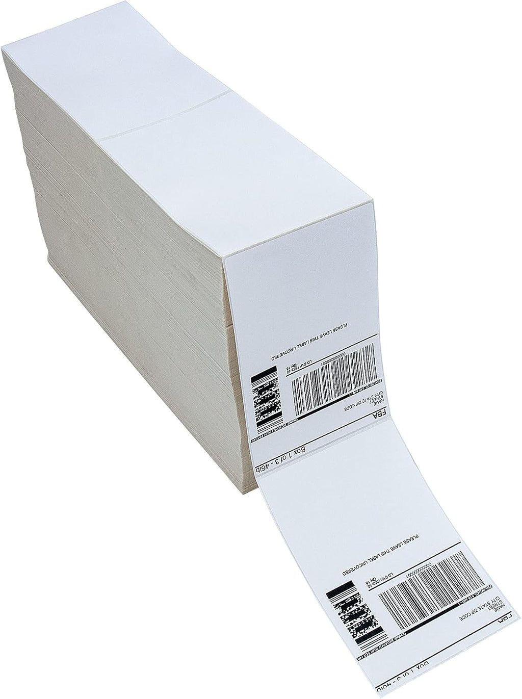 6000 Fanfold 4" x 6" Direct Thermal Shipping Labels, with Perforated Line for Thermal Printers - Compatible with Zebra & Rollo Printer