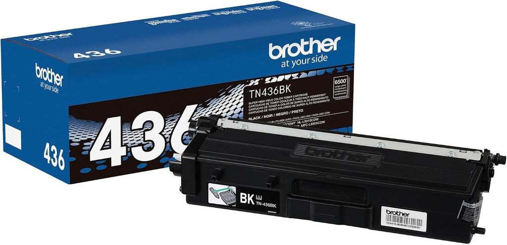 Original TN436BK Super High-Yield Black Toner Cartridge, Higher Yield for Value, Original Toner Replacement Cartridge, Toner for Laser Printers HL-L8360CDW, MFC-L8610CDW, and More