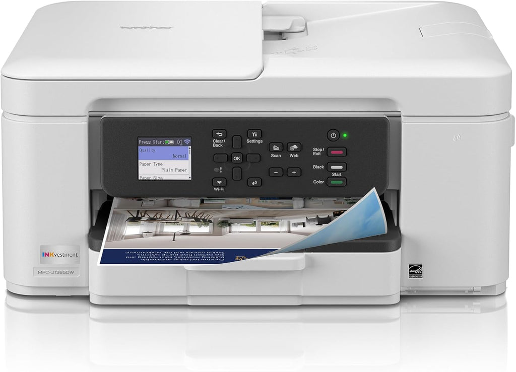 INKvestment 1365 Wireless Color Inkjet All-in-One Printer with Automatic Duplex Printing and 1.8” Color Display | Includes Refresh Subscription Trial(1) (MFC-J1365DW) | Wireless Inkvestment Aio, Auto Duplex, 1.8 Color Display, 150-Sheet Tray, 20-Page Adf,