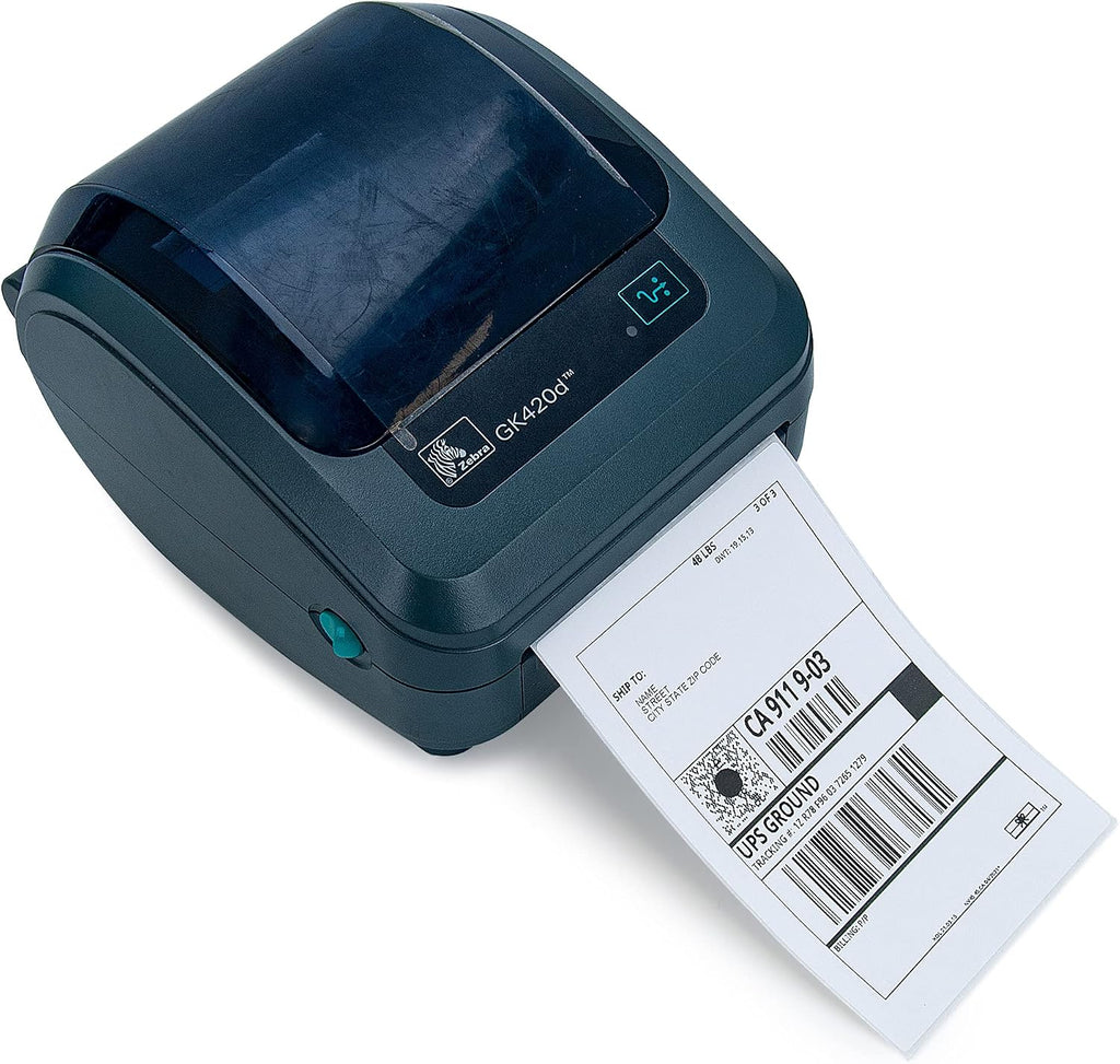 6000 Fanfold 4" x 6" Direct Thermal Shipping Labels, with Perforated Line for Thermal Printers - Compatible with Zebra & Rollo Printer