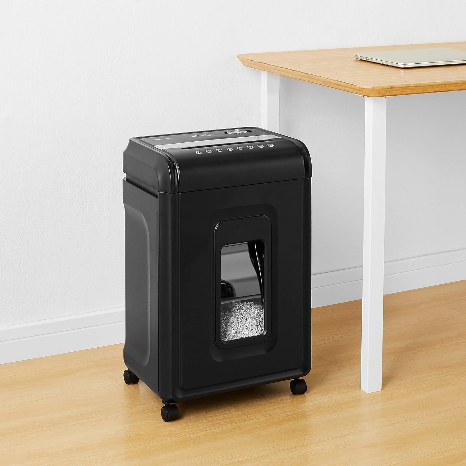 Basics 24-Sheet Cross-Cut Paper, CD and Credit Card Home Office Shredder with Pullout Basket