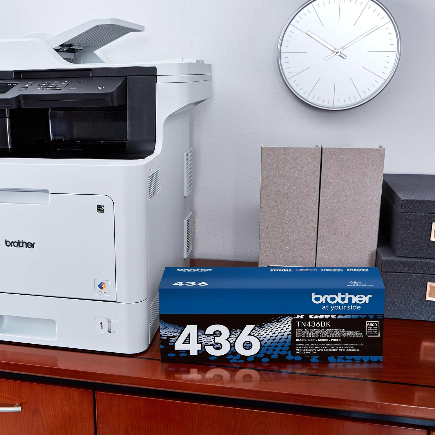 Original TN436BK Super High-Yield Black Toner Cartridge, Higher Yield for Value, Original Toner Replacement Cartridge, Toner for Laser Printers HL-L8360CDW, MFC-L8610CDW, and More