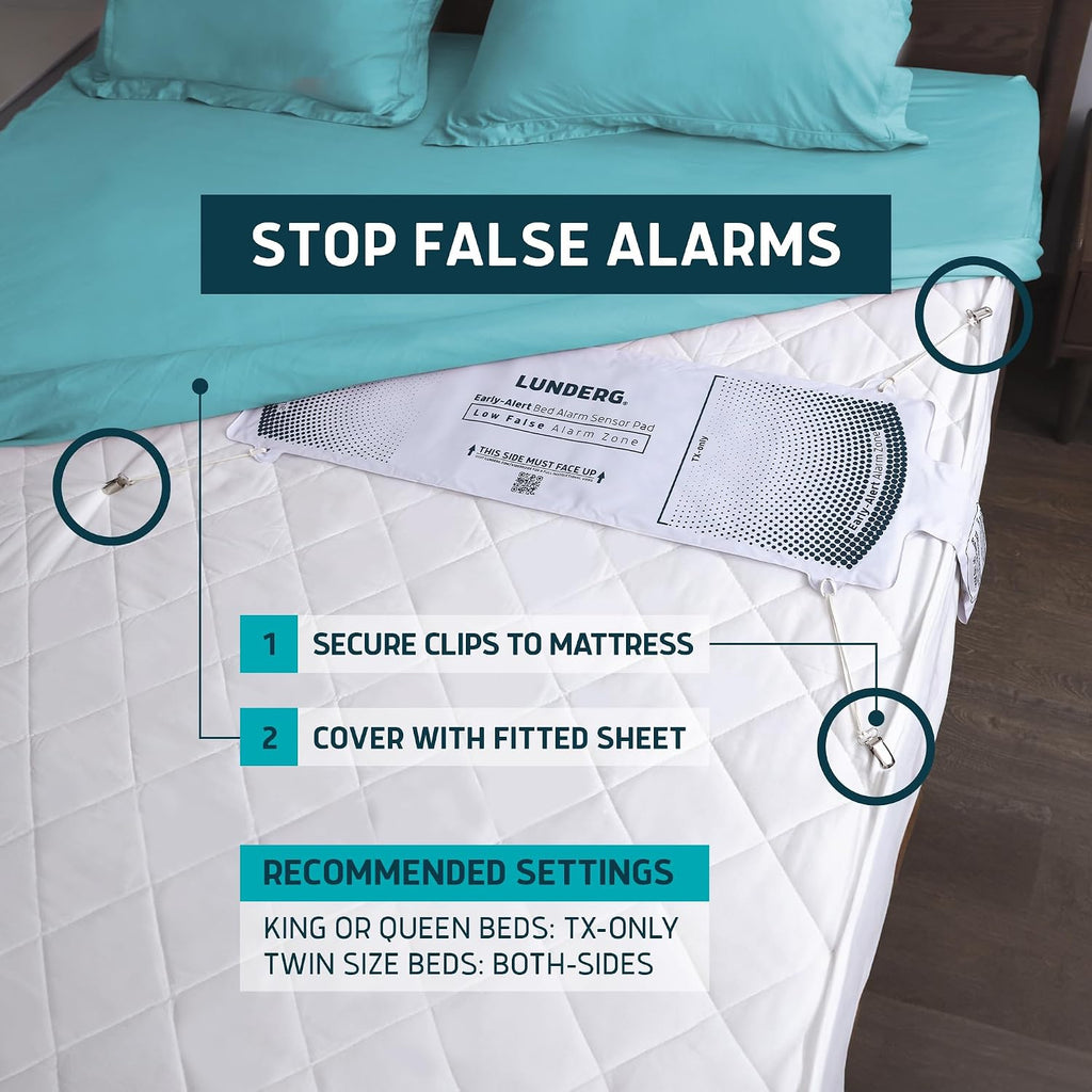 Wireless Early Alert Bed & Chair Alarm Set for Elderly - Alerts Caregivers Before They Get Up, No in-Room Alarm to Frighten Your Loved One, Fall Prevention for Dementia Care, US Company