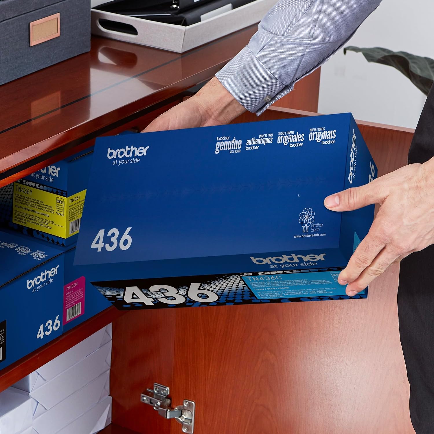 Original TN436C Super High-Yield Cyan Toner Cartridge, Higher Yield for Value, Original Toner Replacement Cartridge, Toner for Laser Printers HL-L8360CDW, MFC-L8610CDW, and More | 500 Pages . Fits Hl-L8360cdw and Select Color Mfps