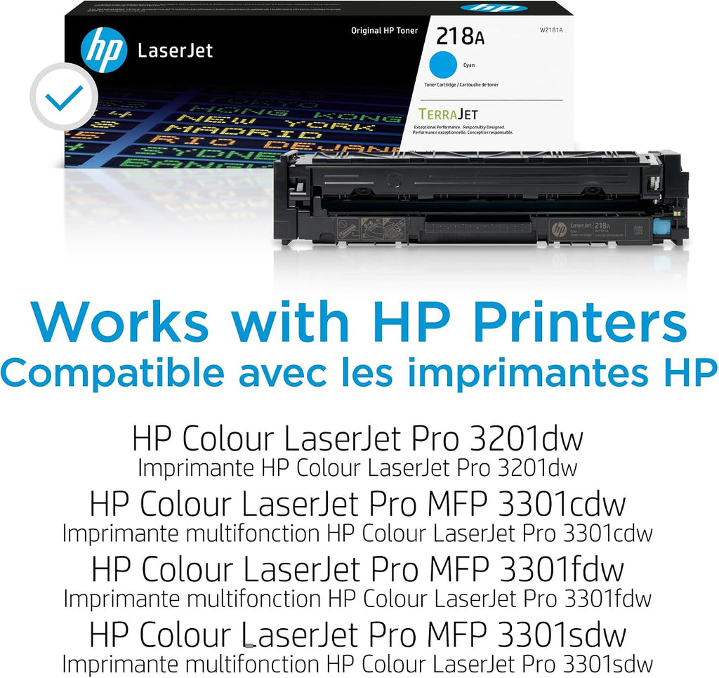 218A Original LaserJet Toner Cartridge - Cyan (Pack of 2)