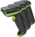 Barcode Scanner Wireless Versatile 2-in-1 (2.4Ghz Wireless+USB 2.0 Wired) with Battery Level Indicator 328 Feet Transmission Distance Rechargeable 1D Laser Bar Code Reader USB Handheld (Green)