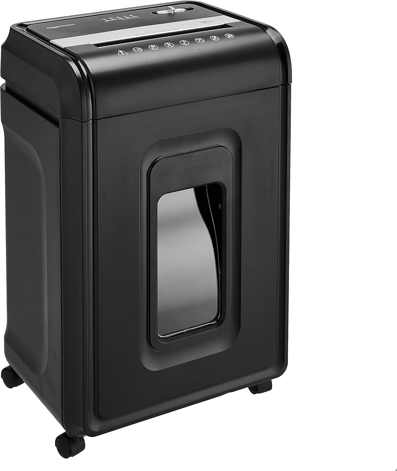 Basics 24-Sheet Cross-Cut Paper, CD and Credit Card Home Office Shredder with Pullout Basket