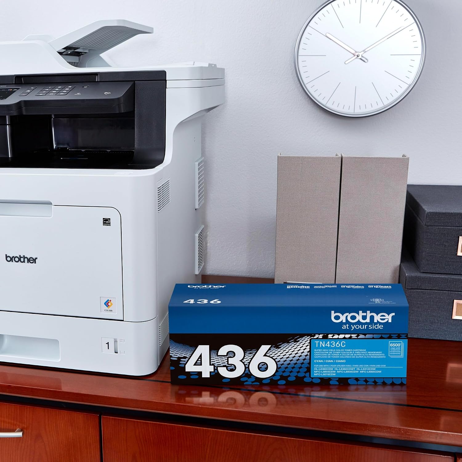 Original TN436C Super High-Yield Cyan Toner Cartridge, Higher Yield for Value, Original Toner Replacement Cartridge, Toner for Laser Printers HL-L8360CDW, MFC-L8610CDW, and More | 500 Pages . Fits Hl-L8360cdw and Select Color Mfps