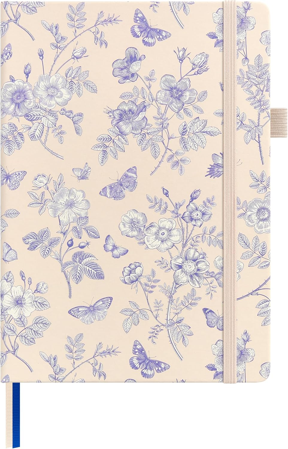 And Per Se A5 Lined Notebook - 160 Pages 100 GSM Thick Paper, Hardcover LAY-FLAT Journal with Pocket & 2 Bookmarks, for Writing, Office, School, College Ruled Notebook (1 Pack, Light Blue)