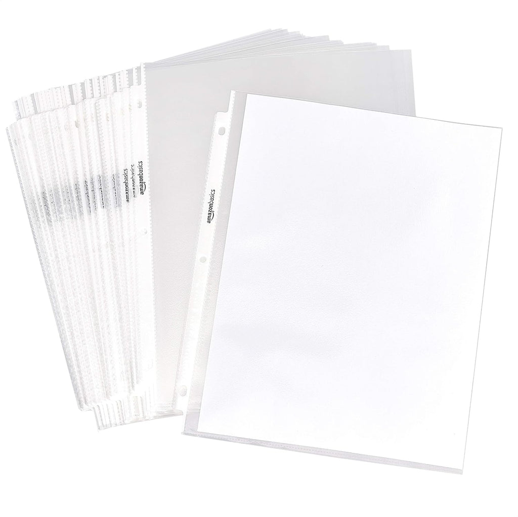 Basics Sheet Protector, Non-Glare, 100-Pack, 8.5 x 11, Clear
