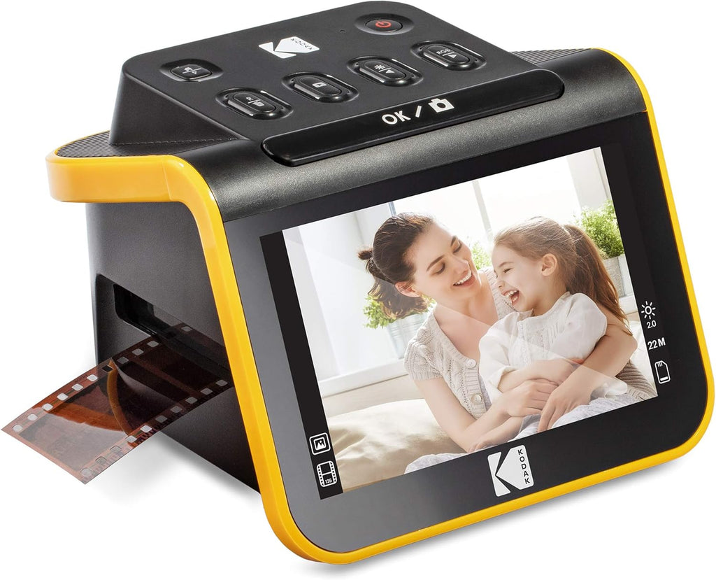 Slide N SCAN Film and Slide Scanner with Large 5” LCD Screen, Convert Color & B&W Negatives & Slides 35mm, 126, 110 Film Negatives & Slides to High Resolution 22MP JPEG Digital Photos